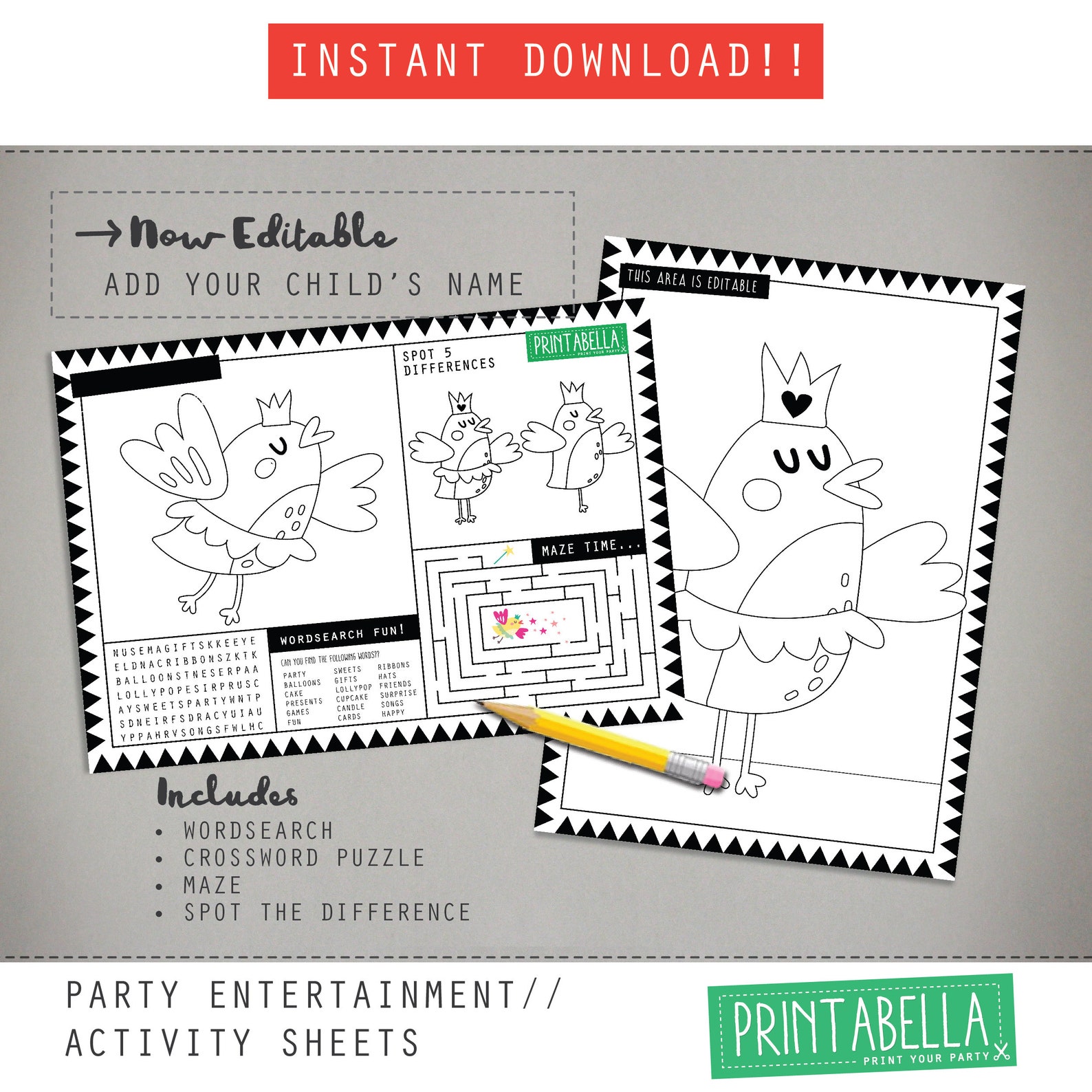 PRINCESS TEA Party Printables Princess Theme Party Pack Editable Tea ...