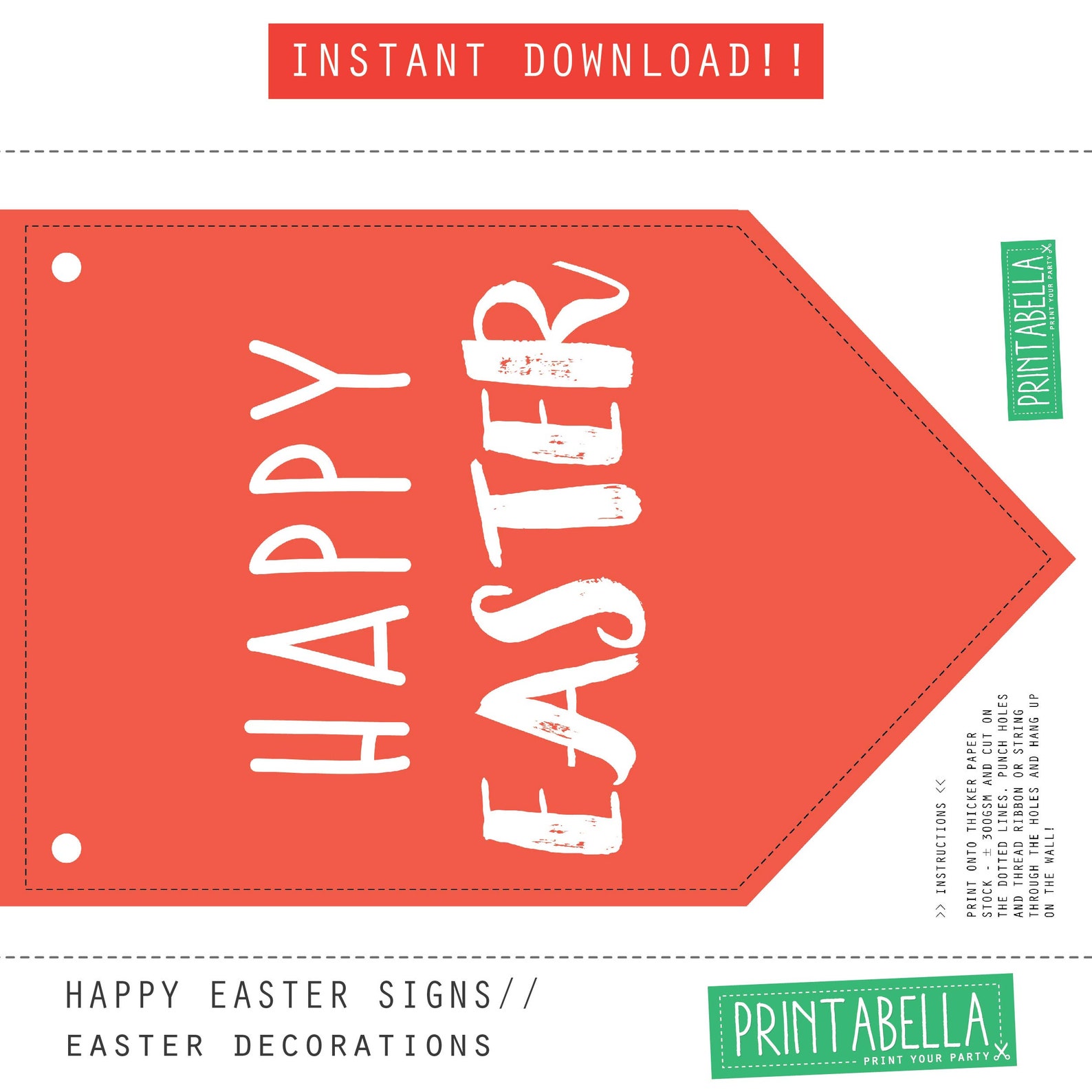 EASTER DECOR Printables Cute Easter Decorations Printable Etsy