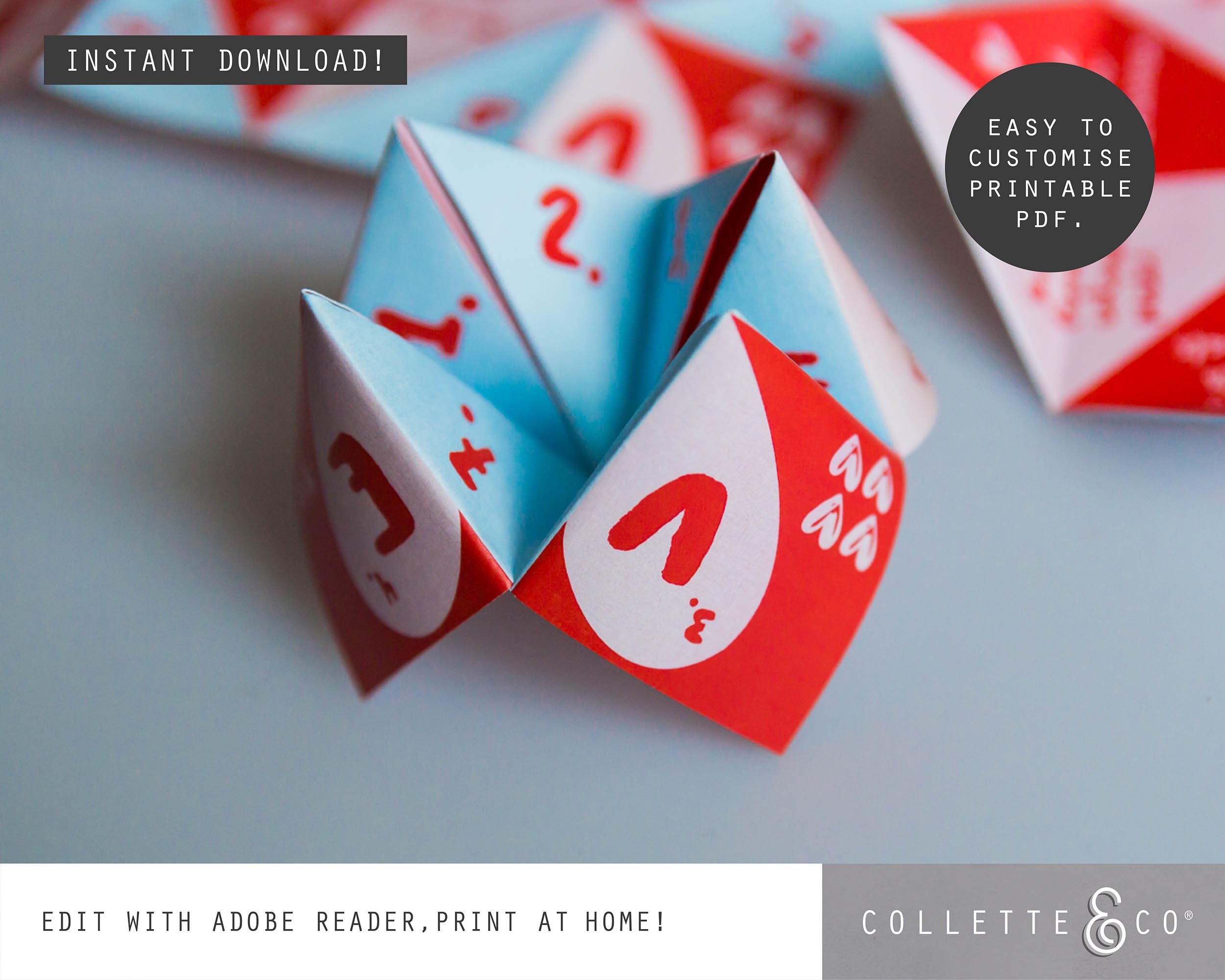 LOVE Paper Fortune Teller Paper Origami Fortune Teller Kids Paper Craft