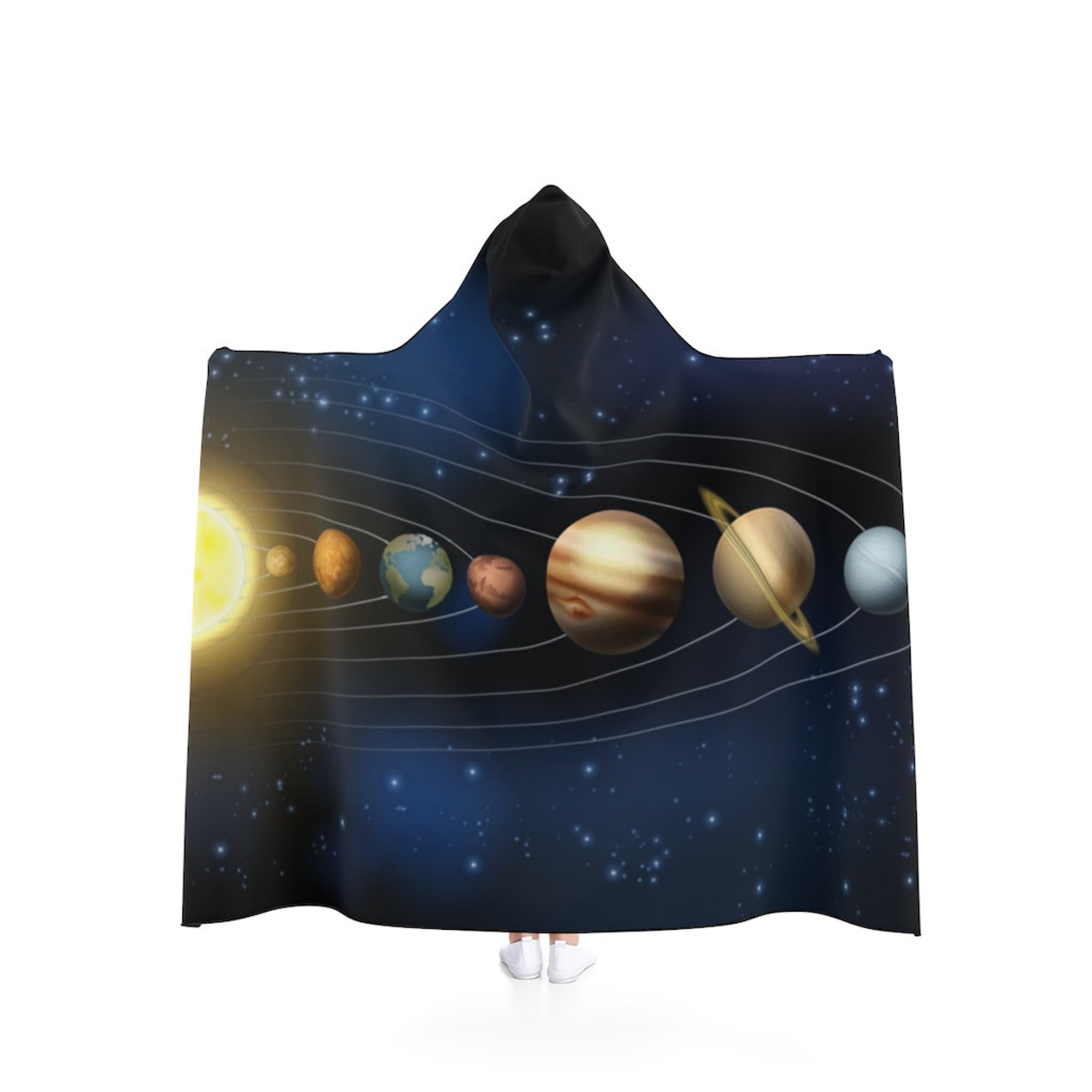 Solar System Hooded Blanket