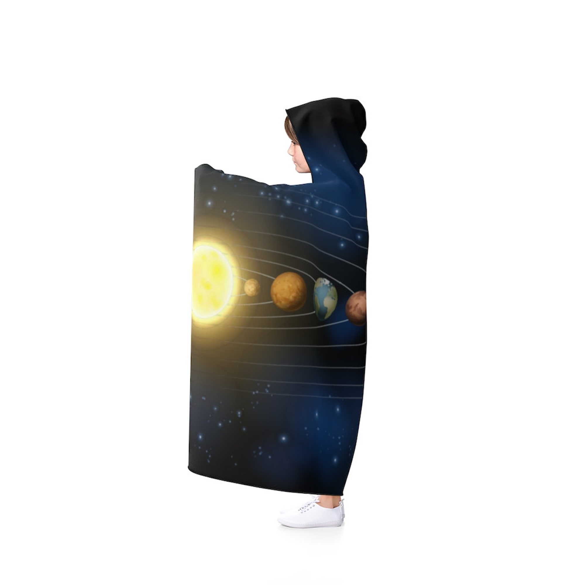 Solar System Hooded Blanket