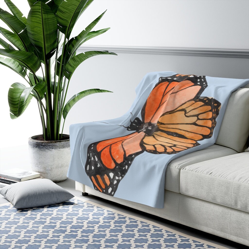  ELAINREN Lifelike Butterfly Plush Large Insect Animals Body  Pillow Stuffed Monarch Butterfly Plushie Cushion Decor Home Bed Living Room  Car Chair Gift 19.6''(Pink/Blue) : Toys & Games