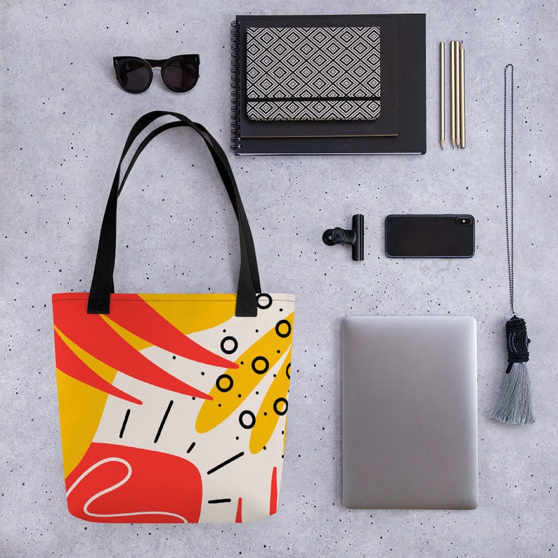 Beige Shopper Bag Minimal Art Bag Tote bag Gift Idea Matisse Abstract Art Tote bag Red Tote Bag Top Shop Tote Bag Must Have Bag