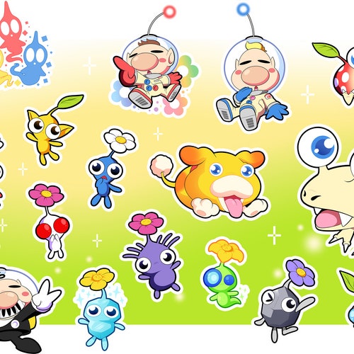 Pikmin Chibi Sticker Set
