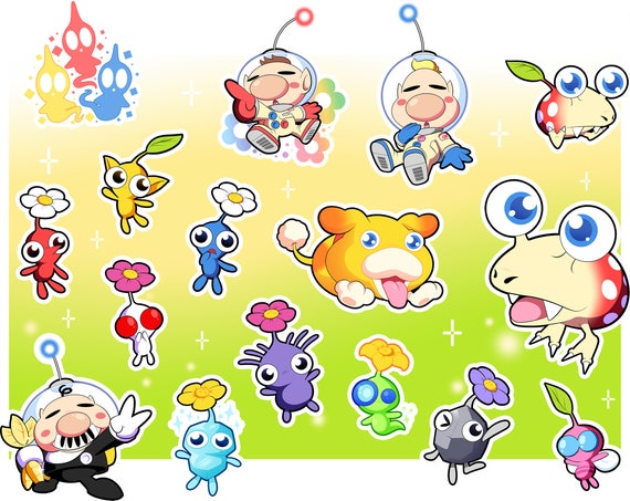 Pikmin Chibi Sticker Set