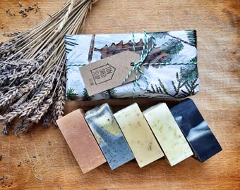 Naked vegan/ vegetarian soap collection gift box (5 bars)