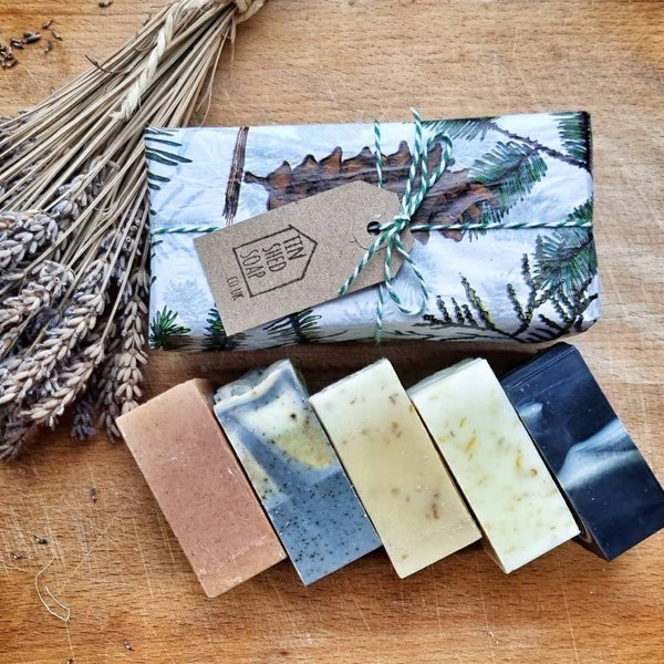 Naked vegan/ vegetarian soap collection gift box (5 bars)