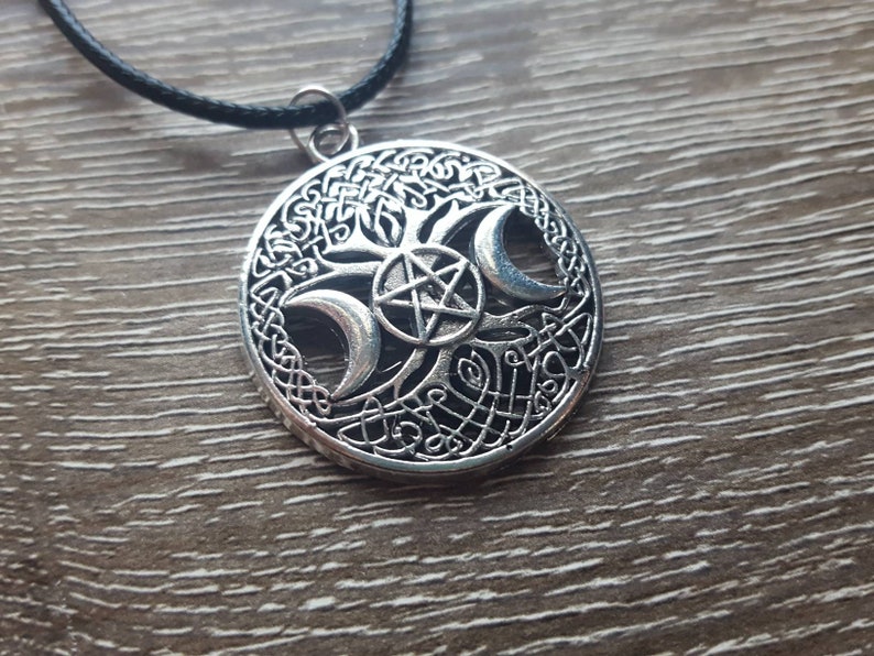 Triple Moon Goddess Necklace