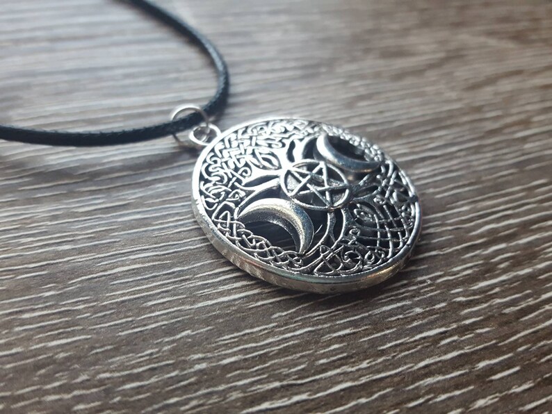 Triple Moon Goddess Necklace