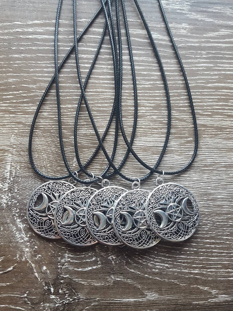 Triple Moon Goddess Necklace