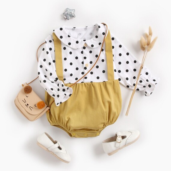 polka dot romper baby