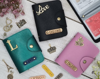 Personalized Leather Card Holder: 18-Pocket Credit Card Wallet