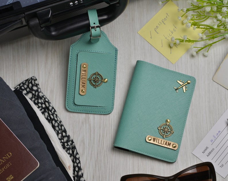 Personalized Luggage Tag and Passport Cover Set Passport Etsy