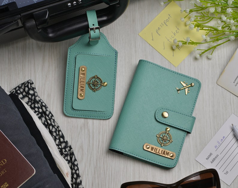 Personalized Luggage Tag and Passport Cover Set Passport Etsy
