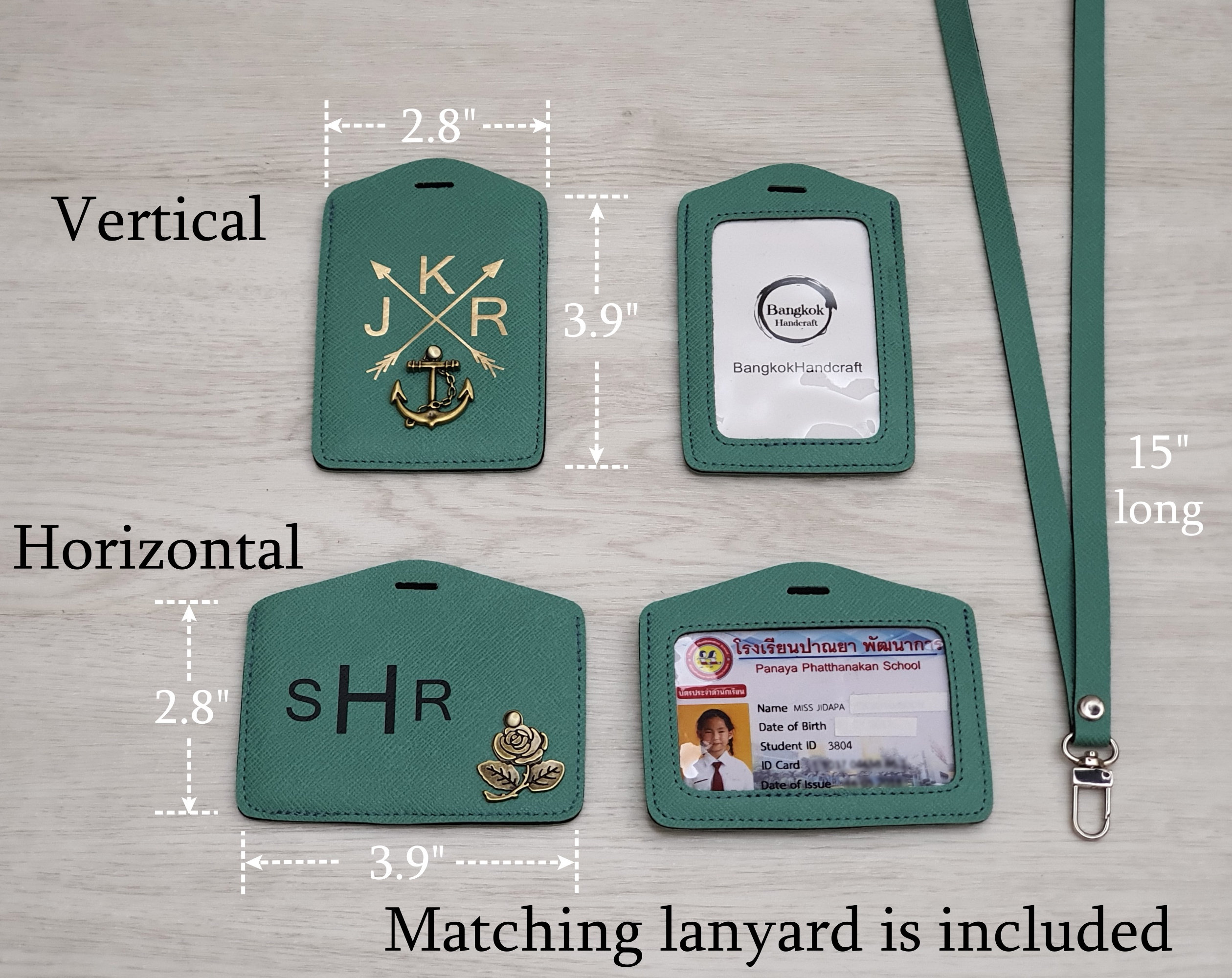 Personalized ID Badge Holder With Lanyard Id Holder Lanyard Etsy