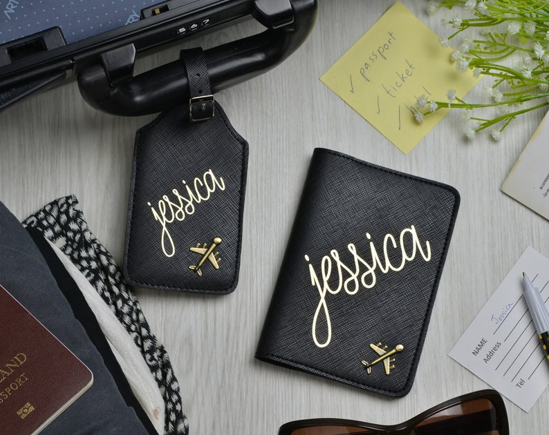 Personalized Luggage Tag and Passport Cover Set Passport Etsy