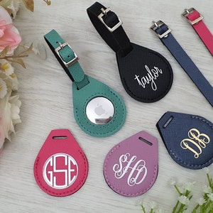 Personalized Apple AirTag Holder, Customized Apple Air Tag case, Personalized Apple AirTag luggage tag, AirTag Case, AirTag Cover