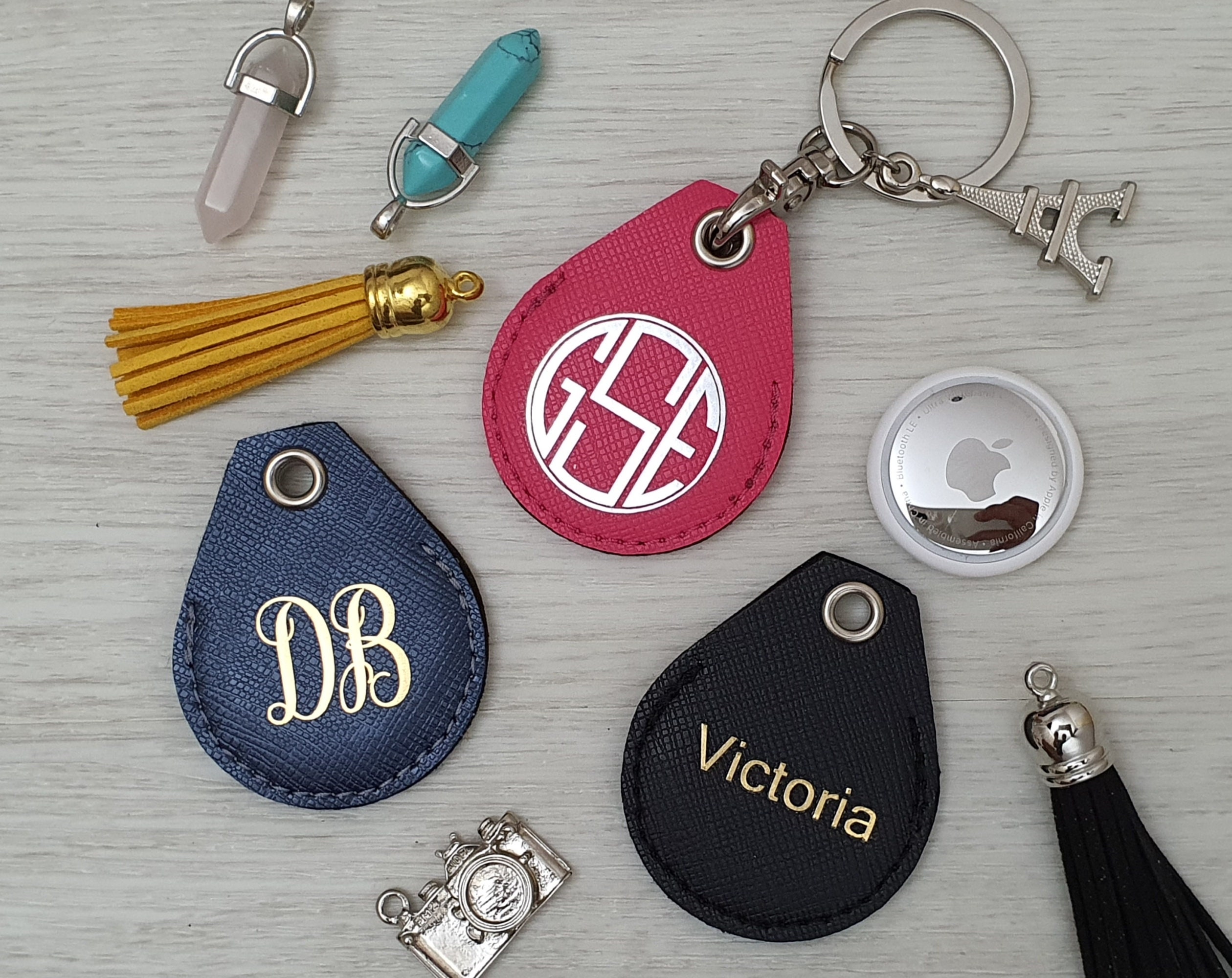 Personalized Apple Air Tag Keychain Apple Tag Leather Key Etsy
