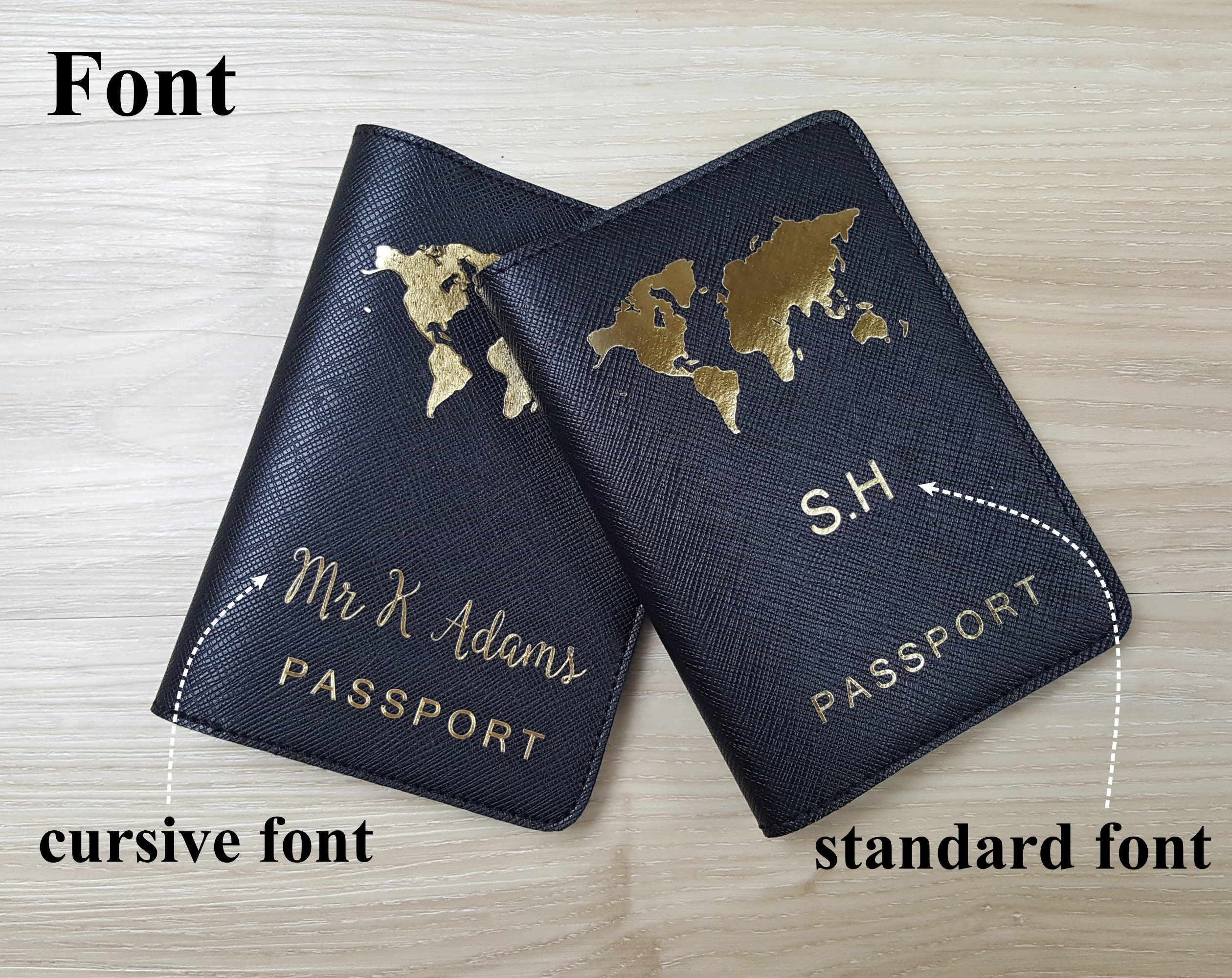 Globe Earth Map Passport covers Personalized Passport Etsy