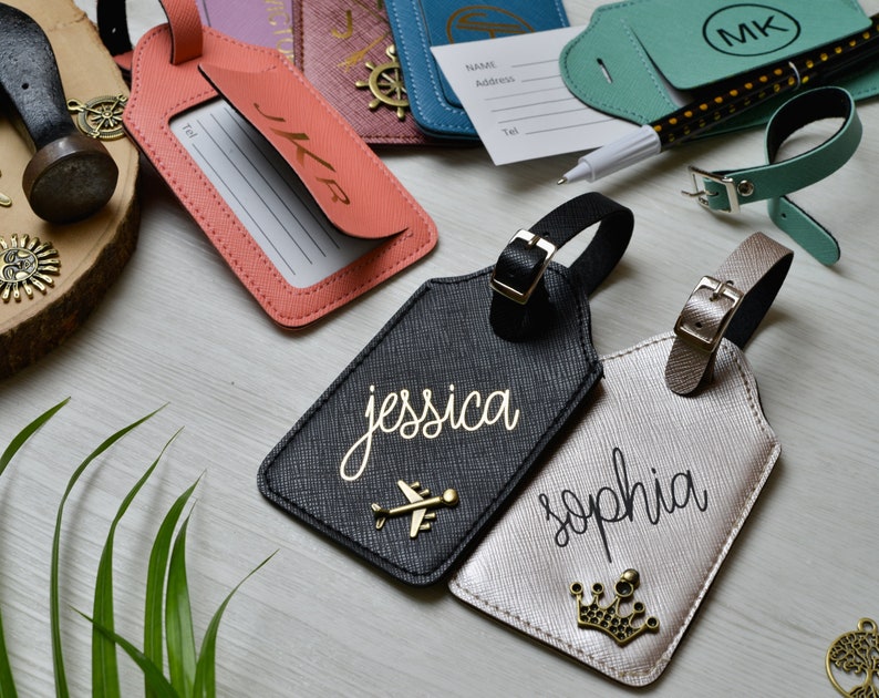 Personalized Luggage Tags, Custom Luggage Tag, Luggage Tags, Monogram Luggage Tag, Personalized gift, Wedding gift, Gifts for Mom image 1