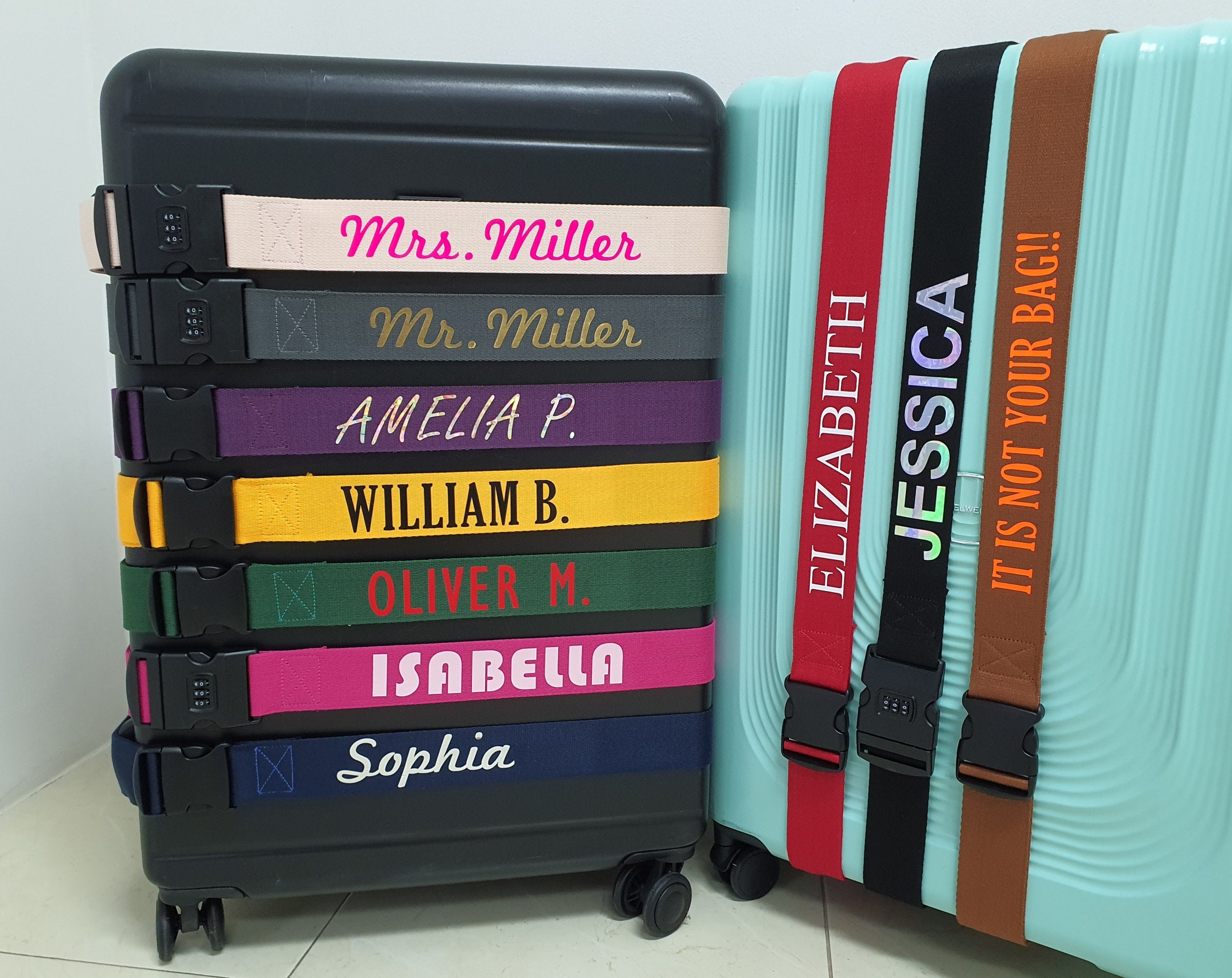 Personalized Cotton Luggage Strap: Custom Travel Belt