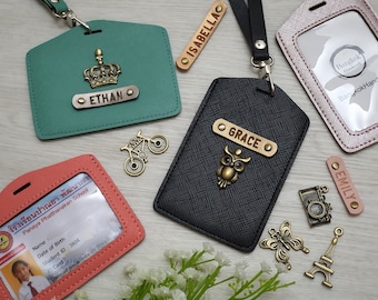 Porta badge identificativo personalizzato con cordino, portadocumenti, cordino con portadocumenti, titolare carta d'identità personalizzato, cordino per insegnanti con portadocumenti