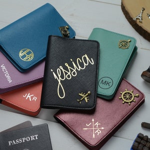 Personalized Birds & Butterflies Genuine Leather Passport Cover Personalized Birds & Butterflies Genuine Leather Passport Cover