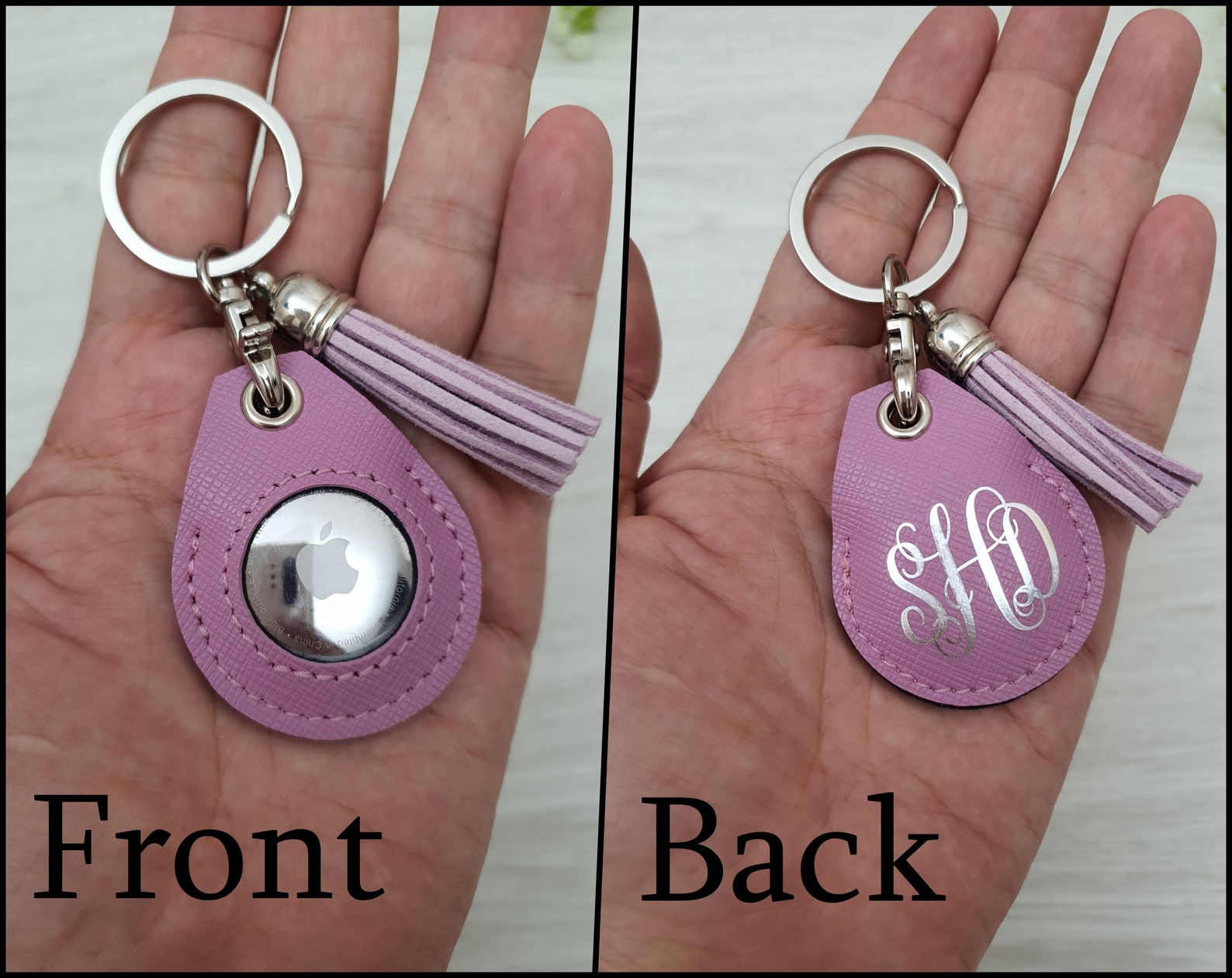 Personalized Apple Air Tag Keychain Apple Tag Leather Key | Etsy