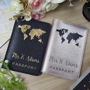 Globe Earth Map Passport covers, Personalized Passport Cover,Personalized Passport Holder,Personalized gifts,Bridesmaid gift, Mother&#39;s Day
