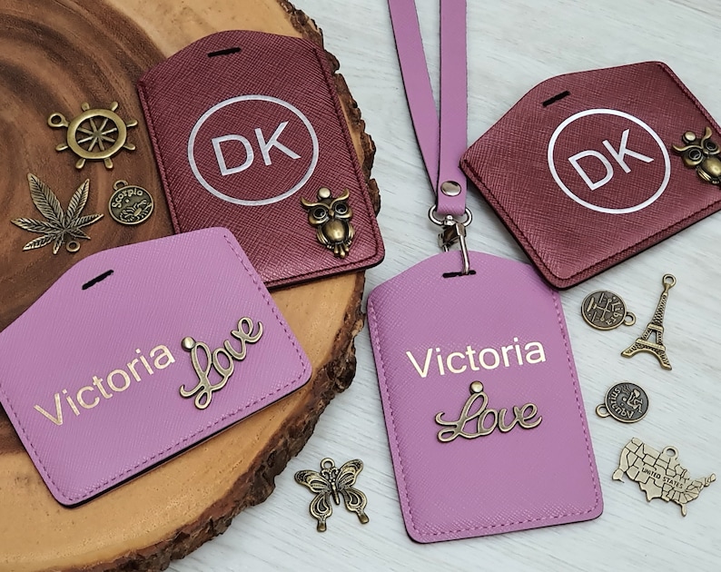 Personalized ID Badge Holder With Lanyard Id Holder Lanyard Etsy