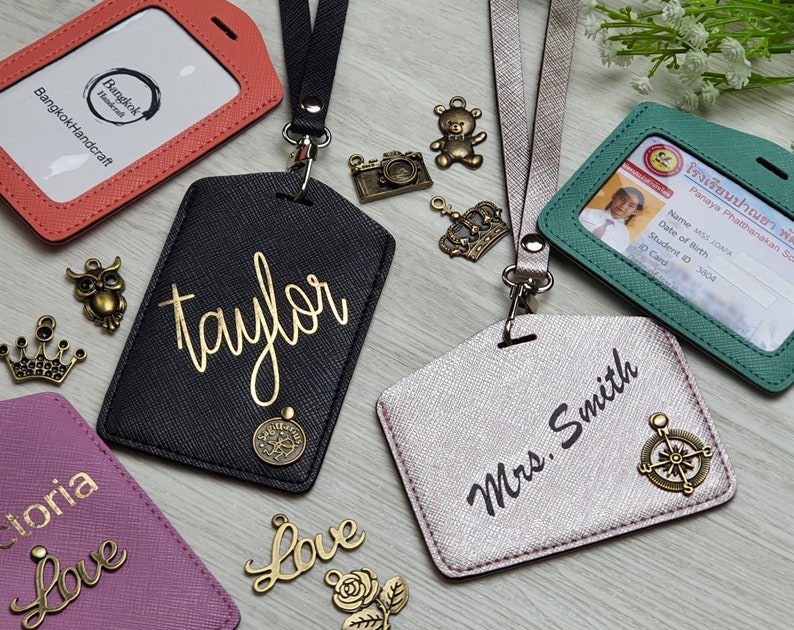 Personalized ID Badge Holder with Lanyard, id holder