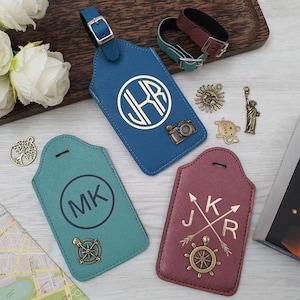 Personalized Luggage Tags, Custom Luggage Tag, Luggage Tags, Monogram Luggage Tag, Personalized gift, Wedding gift, Gifts for Mom image 4