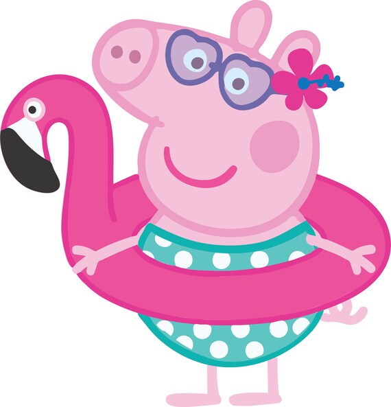 Download Peppa Pig pool partyfile cutting and printing Layered SVG ...