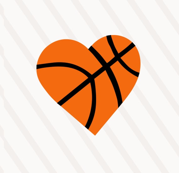Basketball heart digital file for cutting and printing layered | Etsy