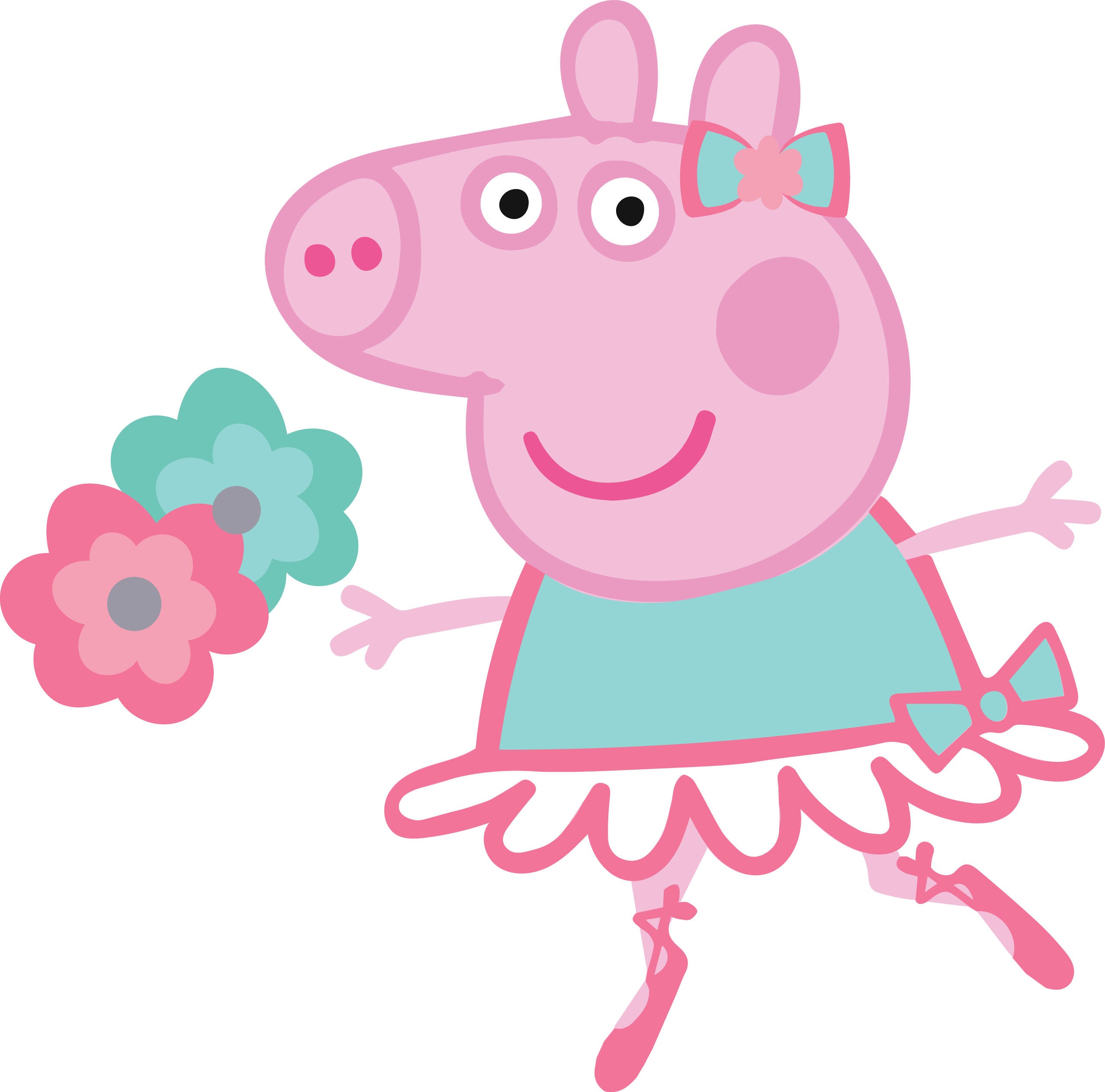 Download Peppa Pig ballerina files for cutting and printing Layered ...