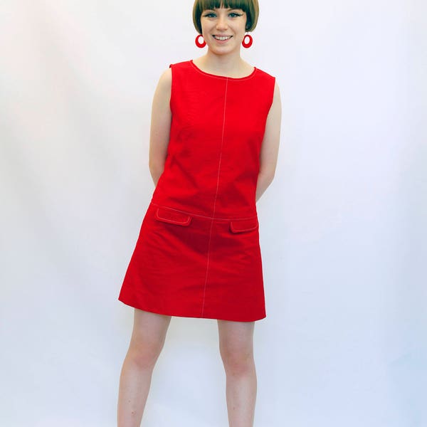 Vestido estilo retro mod de los años 60
