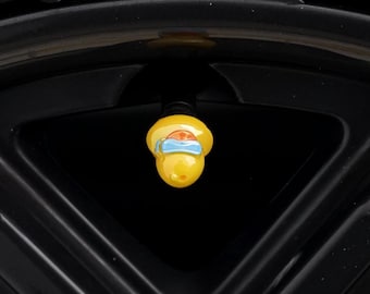 Tapa de válvula de neumático - Patos divertidos, ideal para conductores de Jeep, sombrero blanco, aventurero, vampiro, graduado, unicornio y reno.