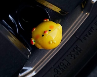 Tapón de válvula de neumático con diseño de pollito para coches, bicicletas y motocicletas.