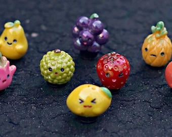 Tapón de válvula de neumático - Frutas pequeñas, uva, piña, fresa, limón, naranja, pera, durián, tapón de tallo de pitahaya