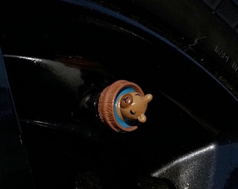 Tapón de válvula de neumático: baño de carpincho clásico, manzana, brazos arriba, tímido y naranja para coches, bicicletas y motocicletas.