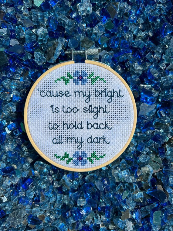 Brand New Jesus Christ Lyrics on Cross Stitch Framed in 4 Etsy