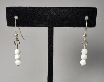 White Mother of Pearl Earrings