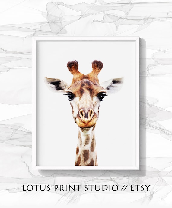 giraffe nursery print