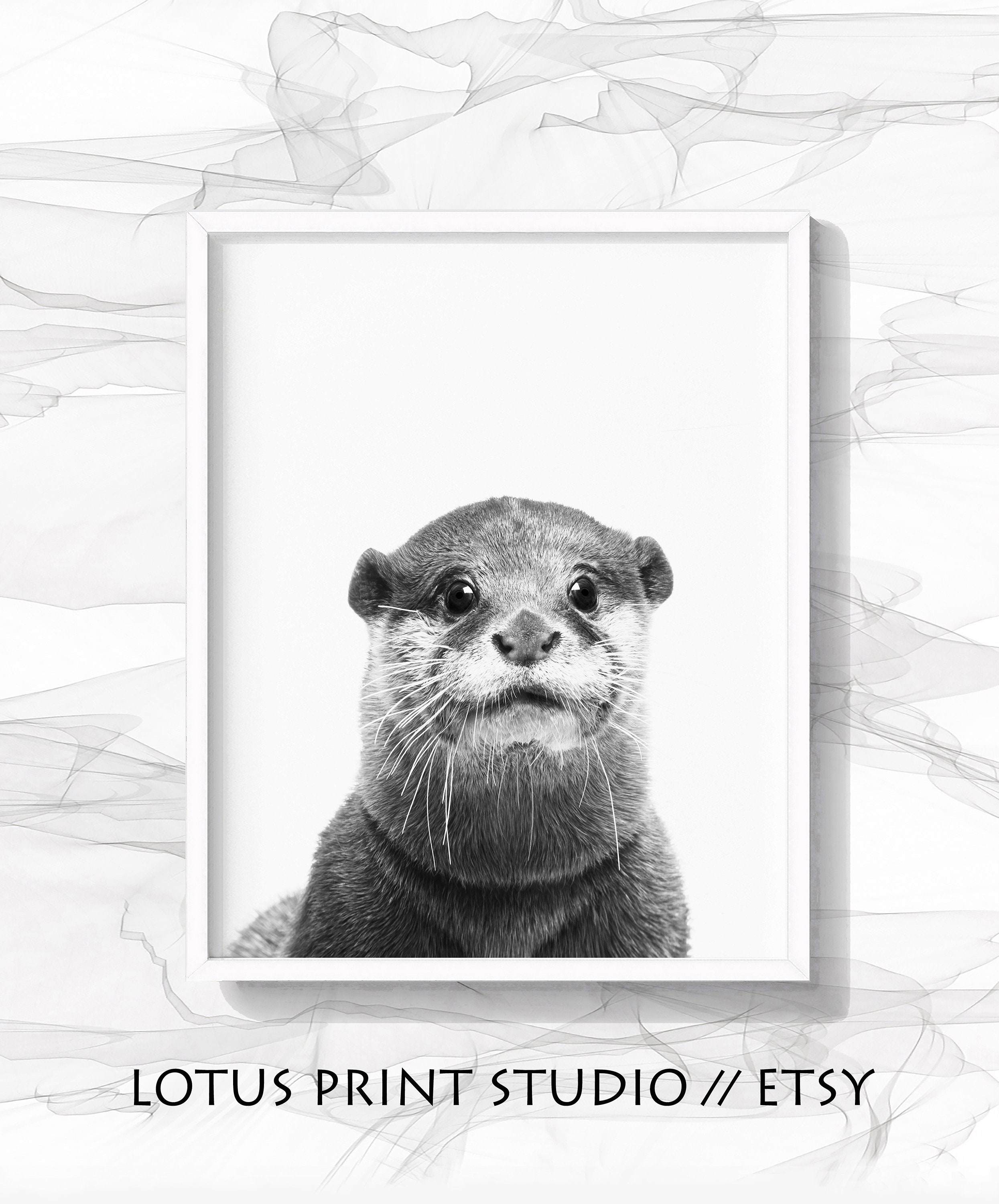 Otter Print Otter Wall Art Otter Poster Otter Photo Etsy