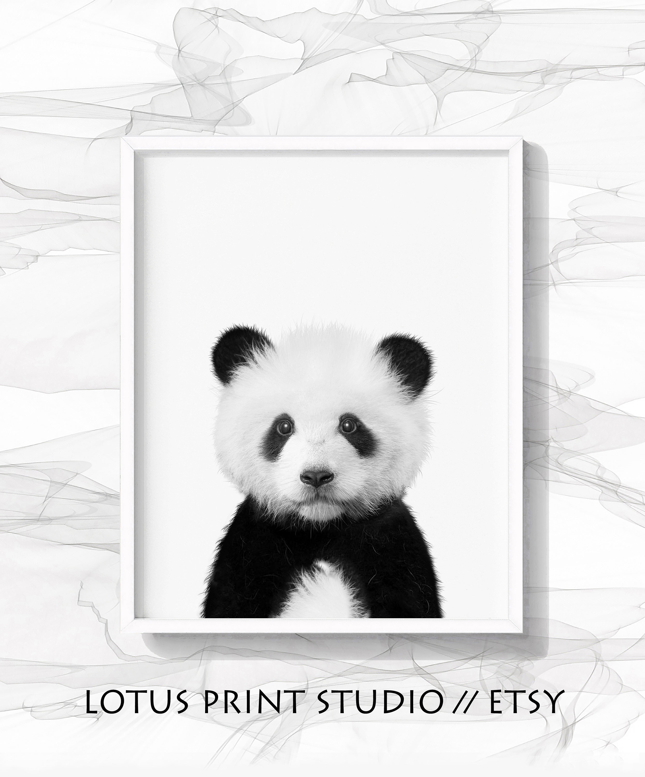 Baby Panda Bear Print Black And White Panda Nursery Art Etsy Baby Panda Bear Print Black And White Panda Nursery Art Etsy