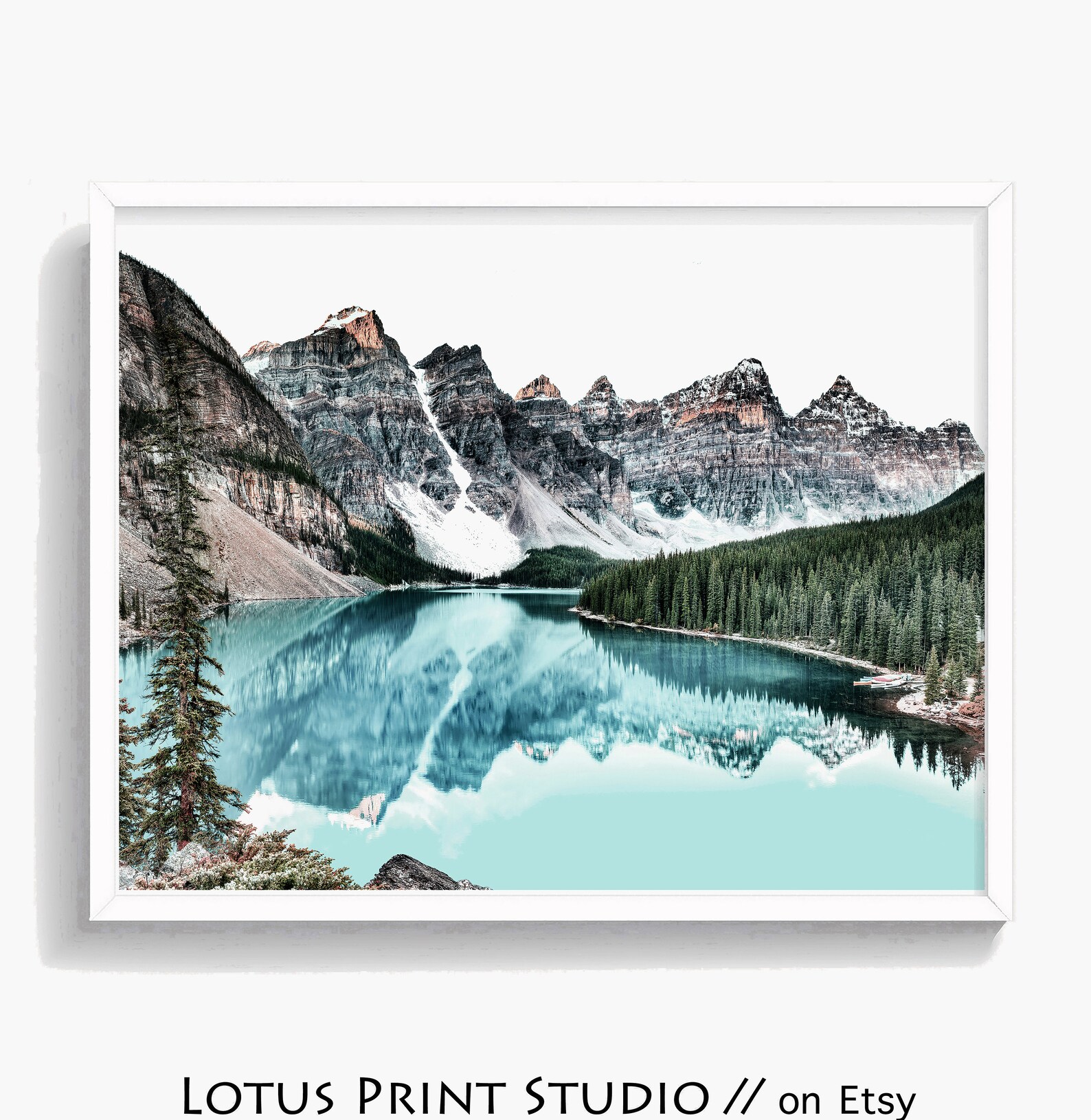 Mountain Print Canadian Wall Art Landscape Photography Teal Etsy