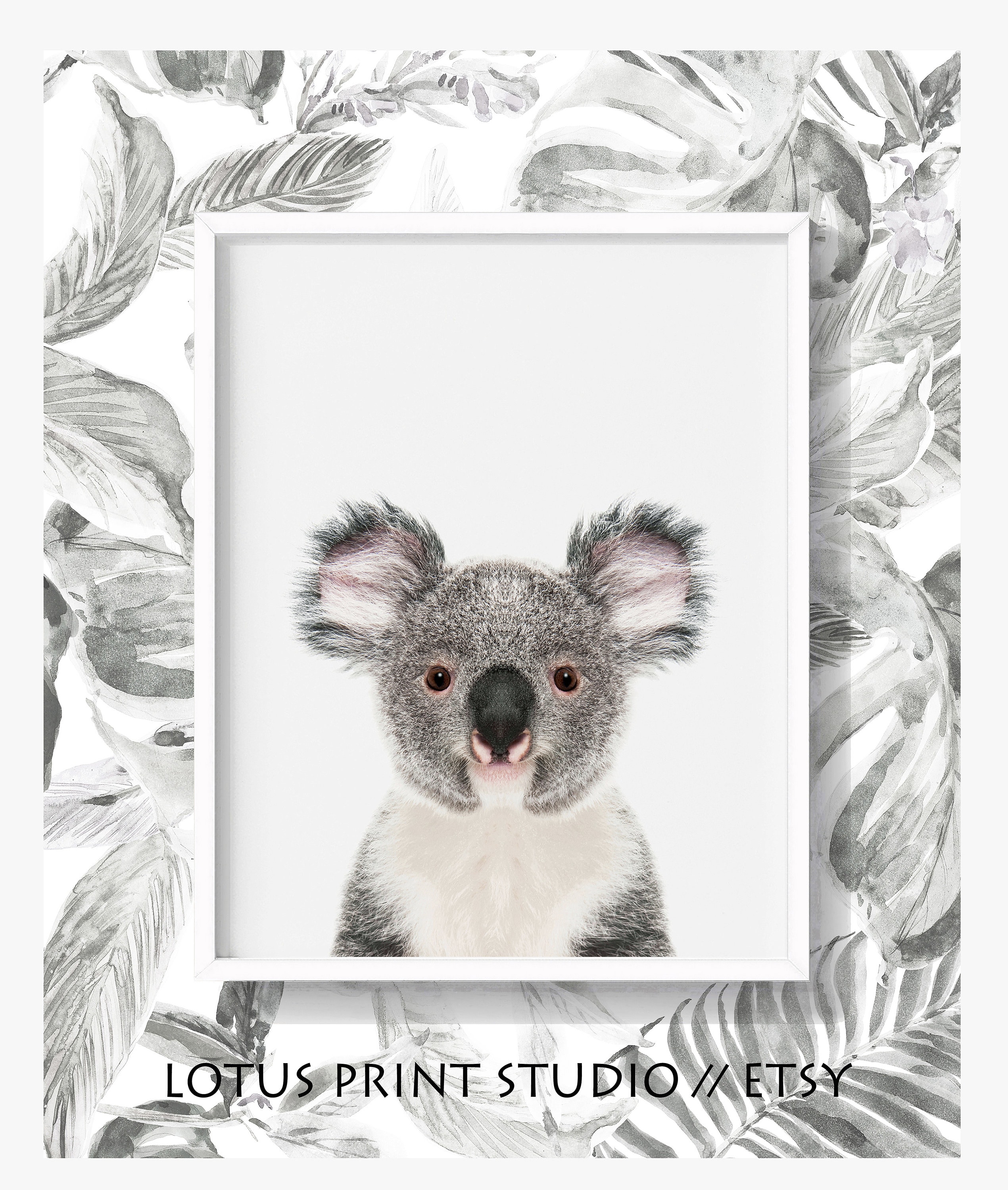 instant download,art koala nursery watercolor print print wall room Baby koala print Australian animal print nursery