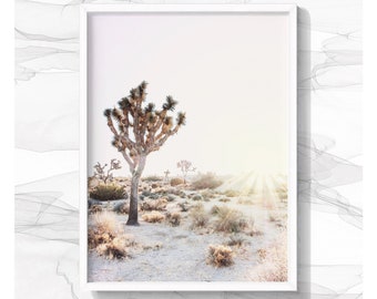 Mojave Desert Joshua Tree Print Pastel Joshua Tree Desert