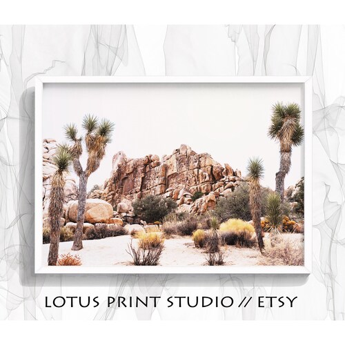 Joshua Tree Print Black and White Desert Wall Art DIGITAL Etsy
