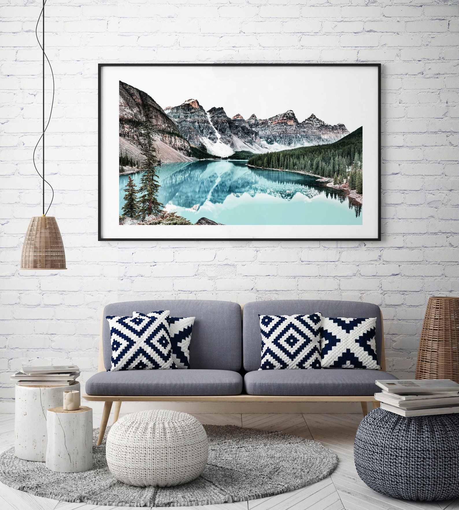 Mountain Print Canadian Wall Art Landscape Photography Teal Etsy